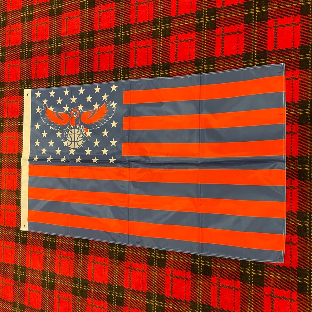 Brand new Atlanta Hawks banner flag